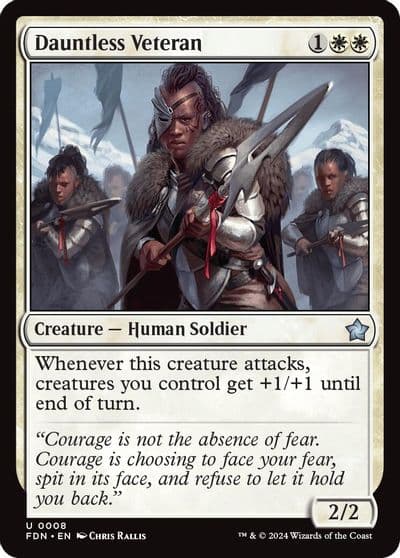 Dauntless Veteran Foundations Magic card