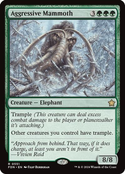 Aggressive Mammoth Foundations Magic card