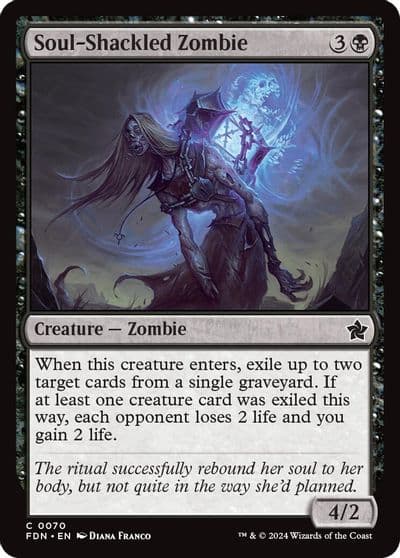 Soul Shackled Zombie Foundations Magic card