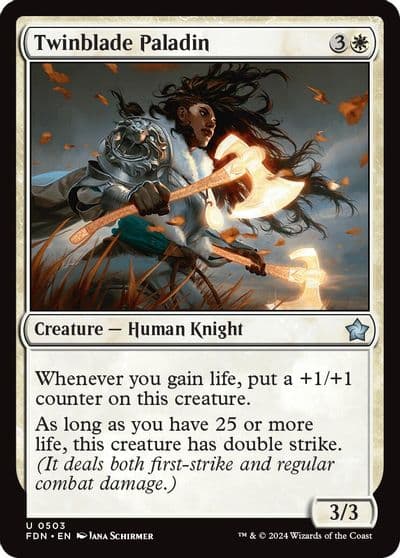 Twinblade Paladin Foundations Magic card