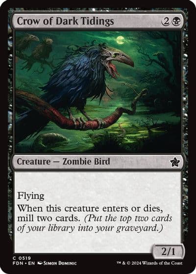 Crow of Dark Tidings Foundations Magic card