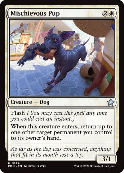 Mischievous Pup Foundations Magic card