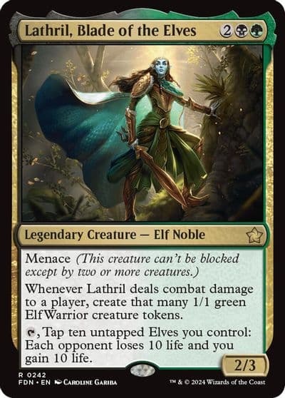 Lathril Blade of the Elves Foundations Magic card