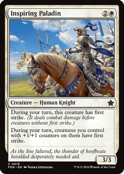 Inspiring Paladin Foundations Magic card