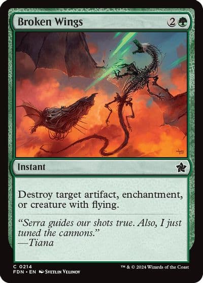 Broken Wings Foundations Magic card