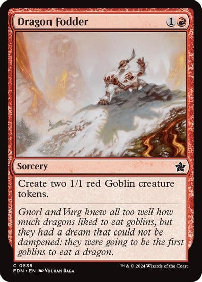 Dragon Fodder Foundations Magic card