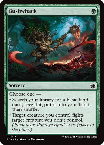 Bushwhack Foundations Magic card