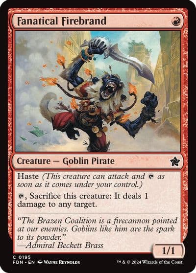 Fanatical Firebrand Foundations Magic card