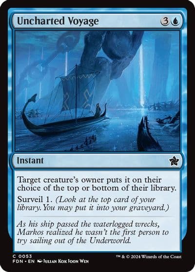 Uncharted Voyage Foundations Magic card
