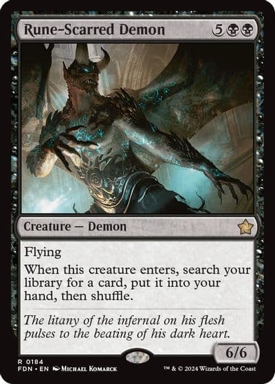 Rune Scarred Demon Foundations Magic card