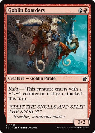 Goblin Boarders Foundations Magic card
