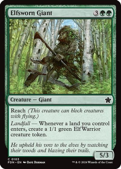 Elfsworn Giant Foundations Magic card