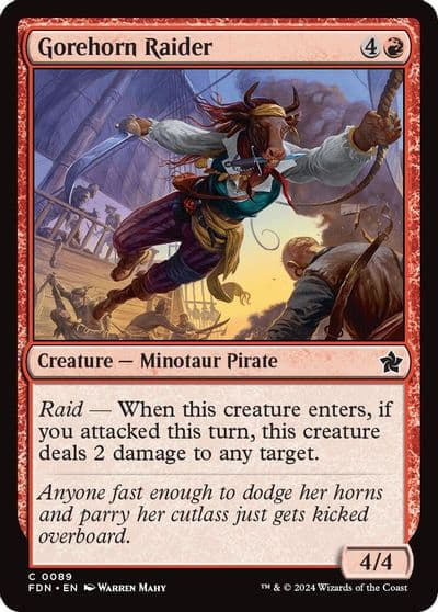 Gorehorn Raider Foundations Magic card