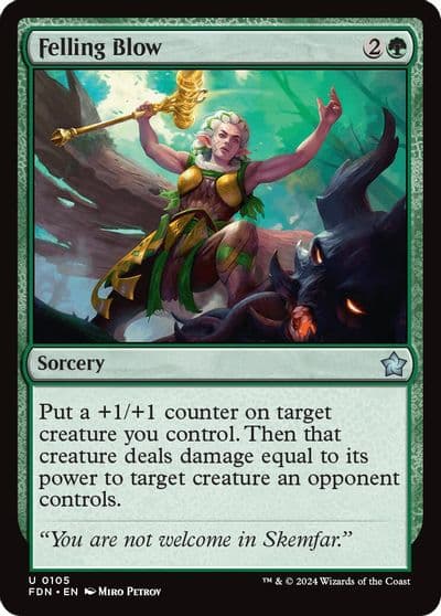 Felling Blow Foundations Magic card