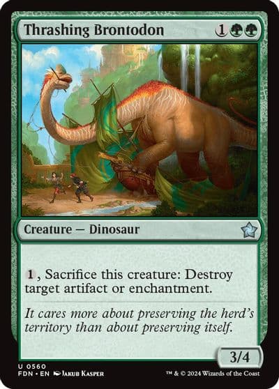 Thrashing Brontodon Foundations Magic card