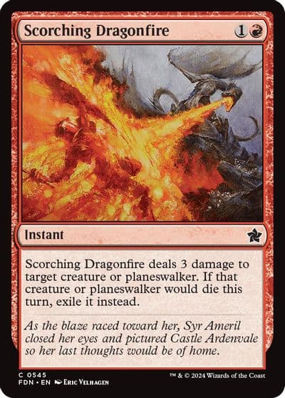 Scorching Dragonfire Foundations Magic card