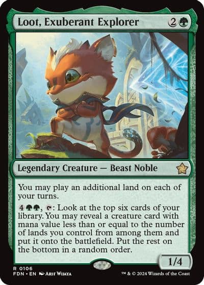 Loot Exuberant Explorer Foundations Magic card
