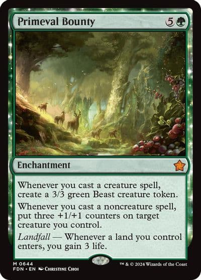 Primeval Bounty Foundations Magic card