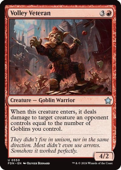 Volley Veteran Foundations Magic card