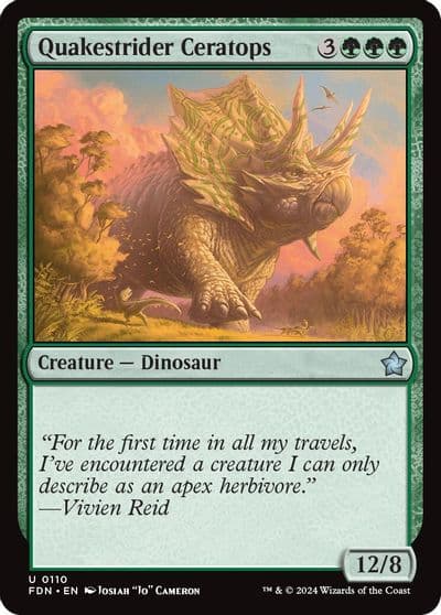 Quakestrider Ceratops Foundations Magic card