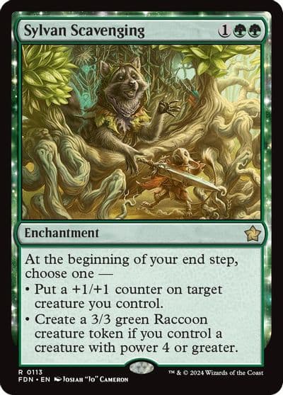 Sylvan Scavenging Foundations Magic card