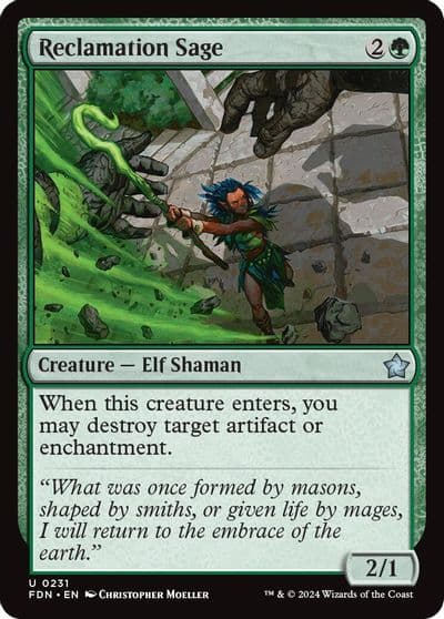 Reclamation Sage Foundations Magic card