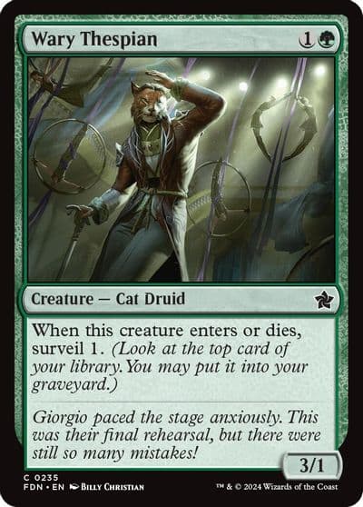 Wary Thespian Foundations Magic card