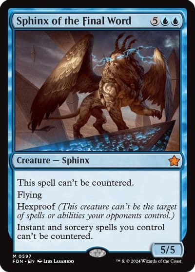 Sphinx of the Final Word 0597 Foundations Magic card