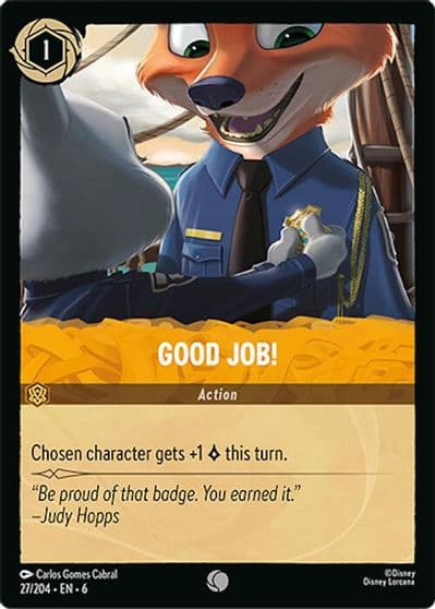 Good Job Azurite Sea Lorcana card