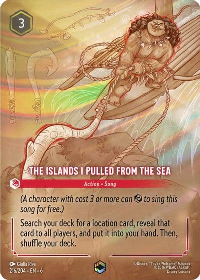The Islands I Pulled From The Sea Enchanted Azurite Sea Lorcana card
