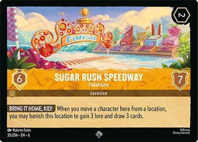 Sugar Rush Speedway Finish Line Azurite Sea Lorcana card