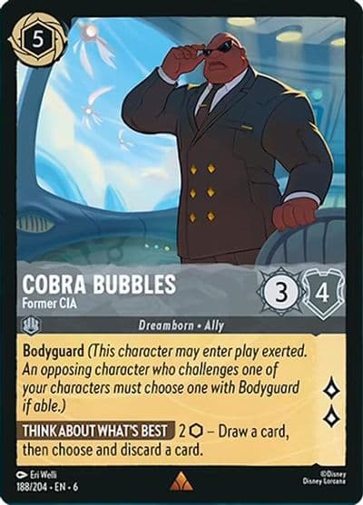 Cobra Bubbles Former CIA Azurite Sea Lorcana card