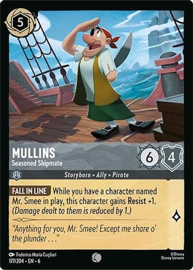 Mullins Seasoned Shipmate Azurite Sea Lorcana card