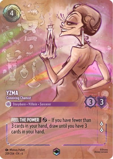 Yzma Conniving Chemist Enchanted Azurite Sea Lorcana card