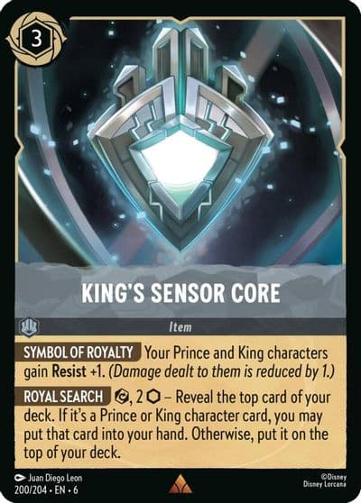 Kings Sensor Core Azurite Sea Lorcana card