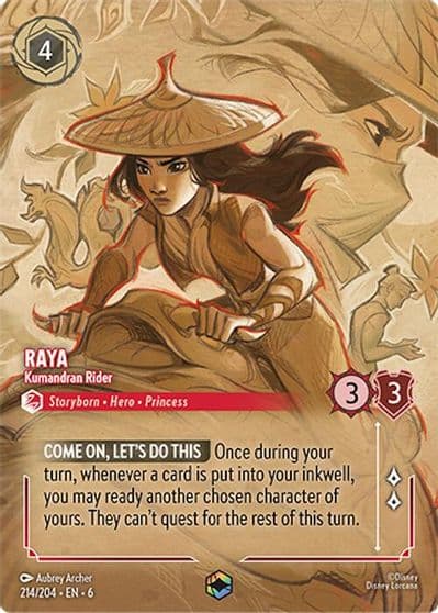 Raya Kumandran Rider Enchanted Azurite Sea Lorcana card