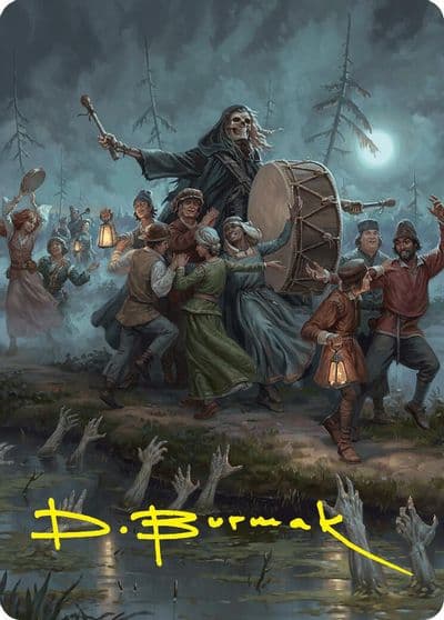 Blasphemous Edict Art Card 35 54 Gold Stamped Signature Art Series: Foundations Magic card