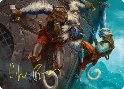 Goblin Boarders Art Card 11 54 Gold Stamped Signature Art Series: Foundations Magic card