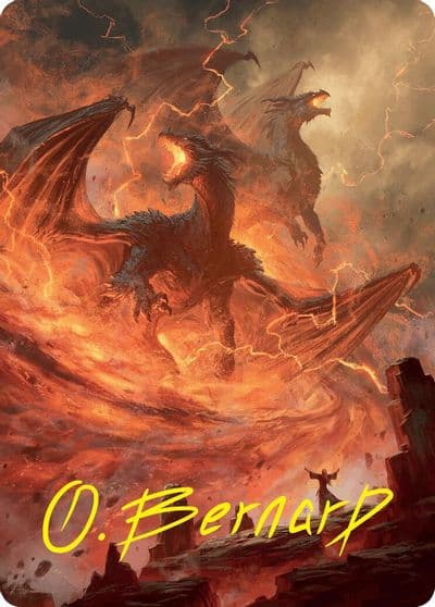 Rite of the Dragoncaller Art Card 38 54 Gold Stamped Signature Art Series: Foundations Magic card