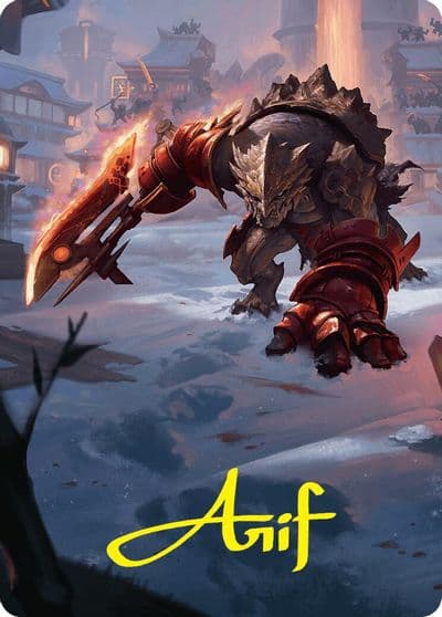 Searslicer Goblin Art Card 39 54 Gold Stamped Signature Art Series: Foundations Magic card