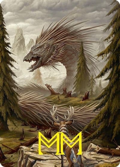 Quilled Greatwurm Art Card 44 54 Gold Stamped Signature Art Series: Foundations Magic card