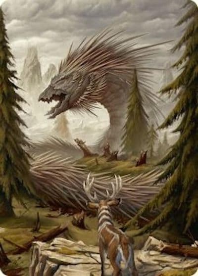 Quilled Greatwurm Art Card 44 54 Art Series: Foundations Magic card