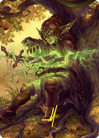 Reclamation Sage Art Card 45 54 Gold Stamped Signature Art Series: Foundations Magic card
