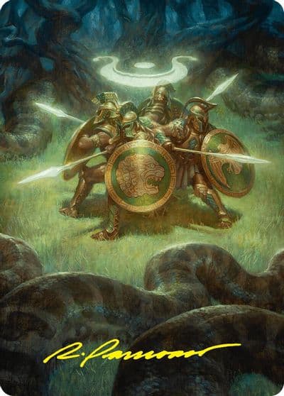 Anthem of Champions Art Card 47 54 Gold Stamped Signature Art Series: Foundations Magic card