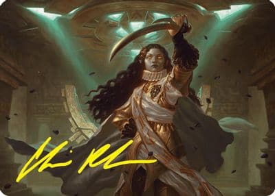 Elenda Saint of Dusk Art Card 15 54 Gold Stamped Signature Art Series: Foundations Magic card