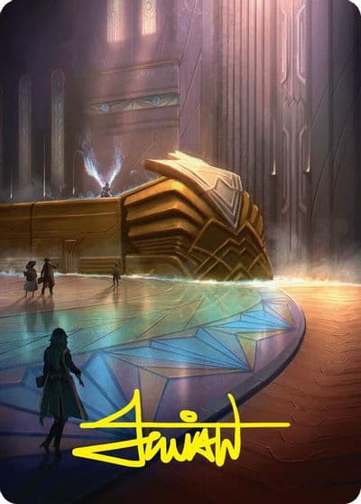 Plains Art Card 21 54 Gold Stamped Signature Art Series: Foundations Magic card