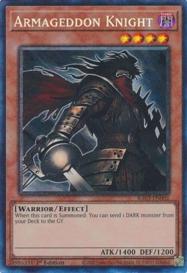 Armageddon Knight PCR Quarter Century Bonanza Yu-Gi-Oh! card