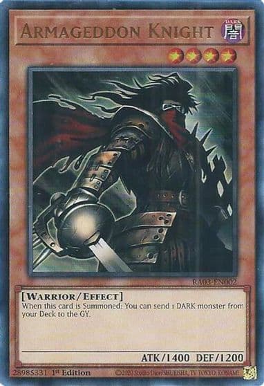 Armageddon Knight UR Quarter Century Bonanza Yu-Gi-Oh! card