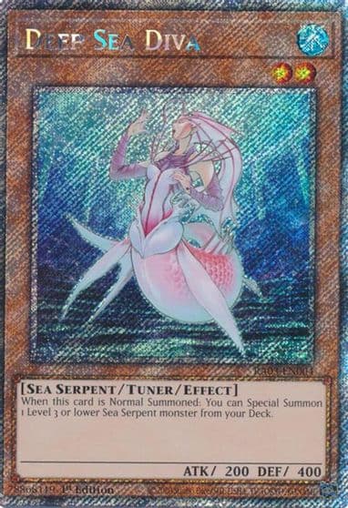 Deep Sea Diva Platinum Secret Rare Quarter Century Bonanza Yu-Gi-Oh! card
