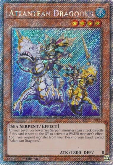 Atlantean Dragoons Platinum Secret Rare Quarter Century Bonanza Yu-Gi-Oh! card